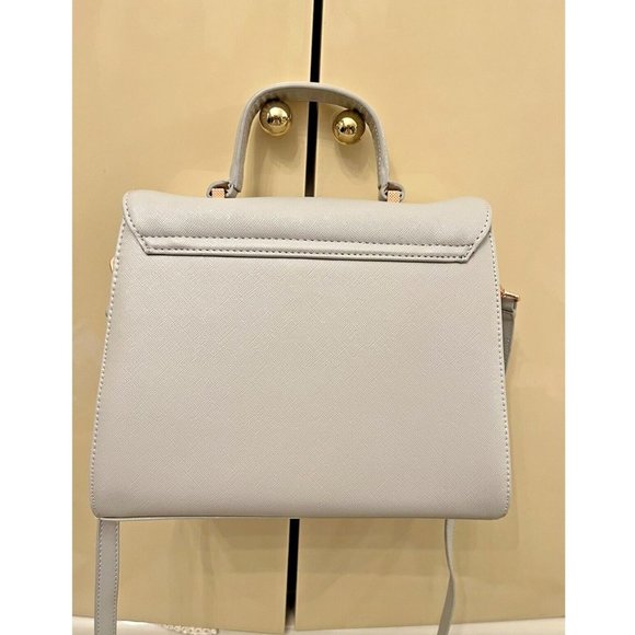 SOLD TED BAKER GREY GRAY ROSEGOLD HARDWARE CROSSBODY TOP HANDLE BAG PURSE - Picture 4 of 10